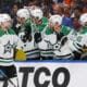 May 29, 2024; Edmonton, Alberta, CAN; The Dallas Stars celebrate a goal by defensemen Esa Lindell (23) during the first period against the Edmonton Oilers in game four of the Western Conference Final of the 2024 Stanley Cup Playoffs at Rogers Place. Mandatory Credit: Perry Nelson-USA TODAY Sports