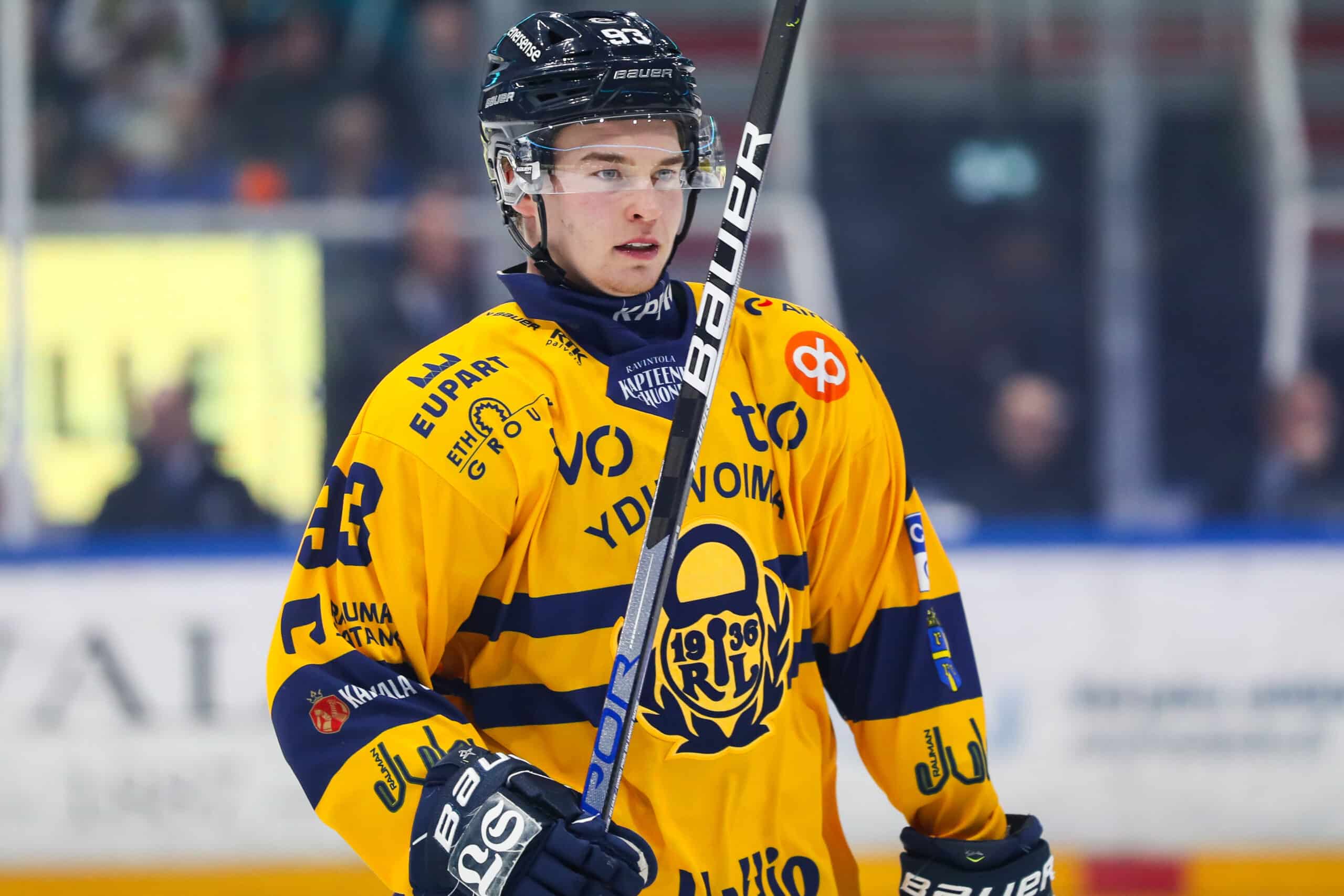 20231014 Turku, Gatorade Center. SM-liiga, runkosarja HC TPS vs. Rauman Lukko. Kuvassa Kim Nieminen Lukko. Jaakko Stenroos/AOP 
All Over Press