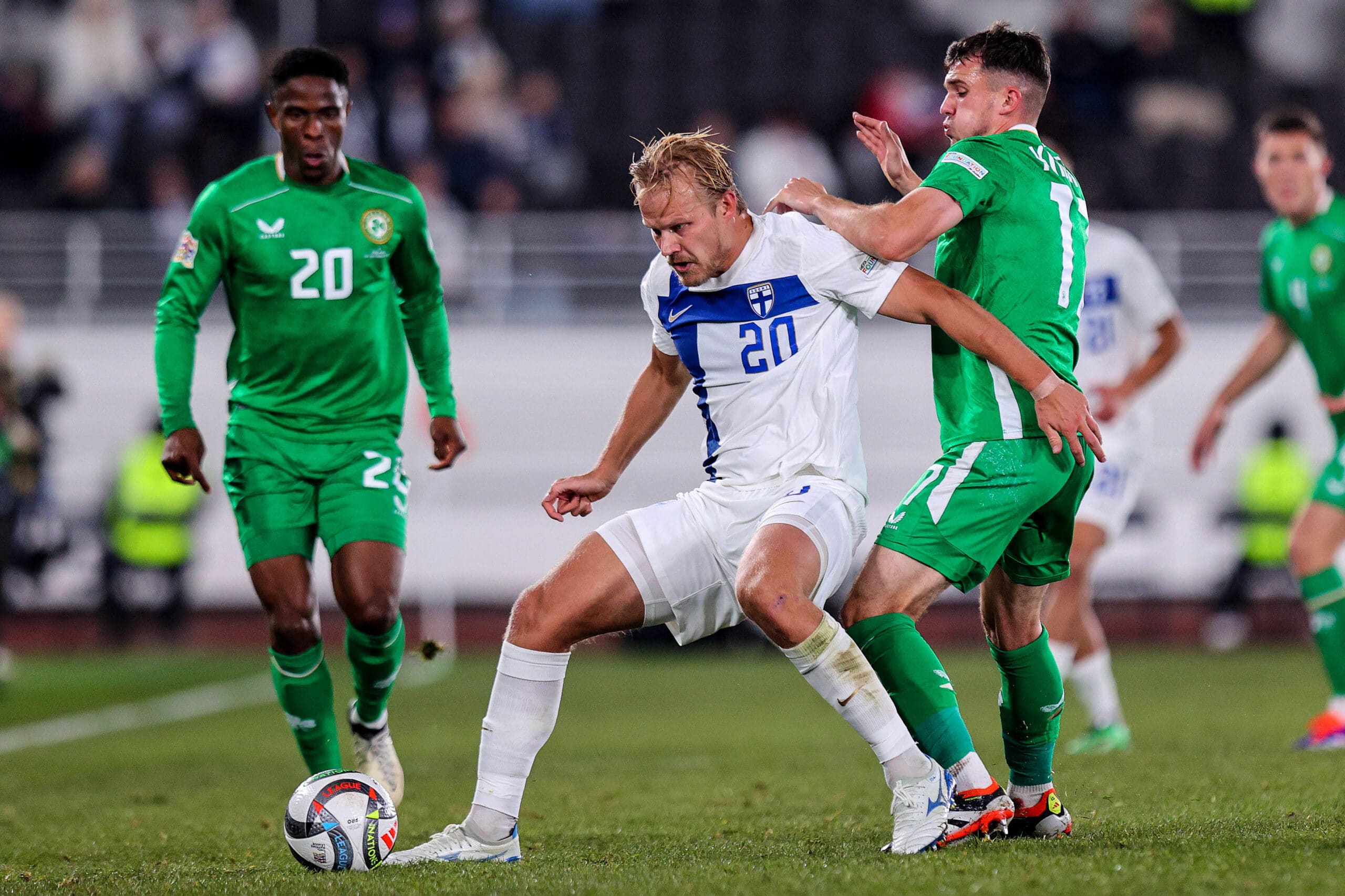 Huuhkajat eli Suomen miesten jalkapallomaajoukkue aloittaa MM-karsinnat maaliskuussa vuonna 2025. Joel Pohjanpalolta odotetaan maaleja.