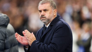 Ange Postecoglou kuvattuna Tottenhamin vaihtoalueella lokakuussa 2024.