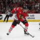 Teuvo Teräväinen kuvattuna Chicago Blackhawksin paidassa syyskaudella 2024.