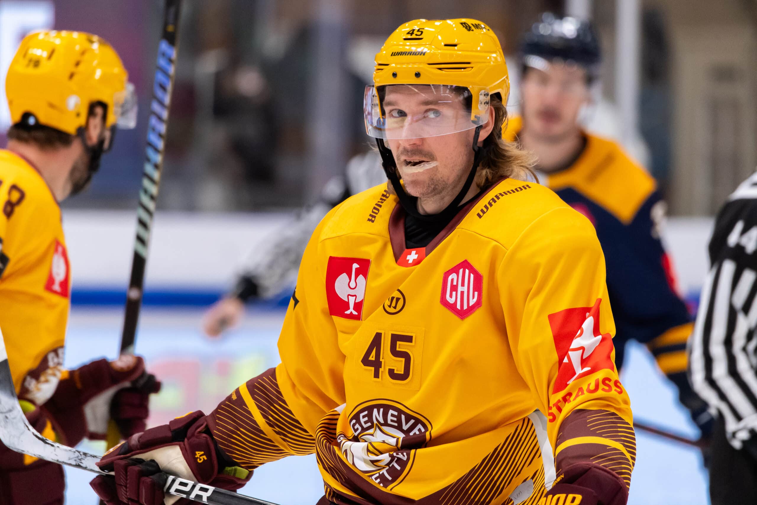 xxkeikkaxx 20231017 Lukko vs. Geneve-Servette, CHL runkosarja, Rauma. Kuvassa 45 Sami Vatanen. Elmeri Elo / All Over Press