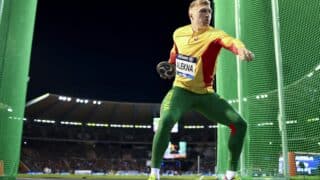 Mykolas Alekna kuvattuna Van Dammen muistokilpailussa 2024.