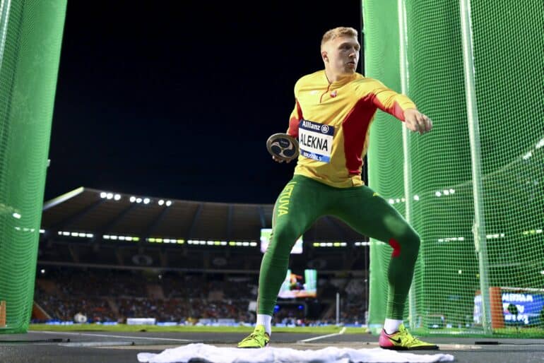Mykolas Alekna kuvattuna Van Dammen muistokilpailussa 2024.