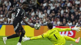 Bukayo Saka kuvattuna 17.4. ottelussa Real Madridia vastaan.