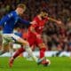 Mohamed Salah kuvattuna Merseysiden derbyssä huhtikuussa 2025.