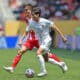 David Yoo of Auckland City breaks forward during the match between FC Bayern Munich and Auckland City, for the 1st round of group C for the FIFA Club World Cup 2025, in Cincinnati