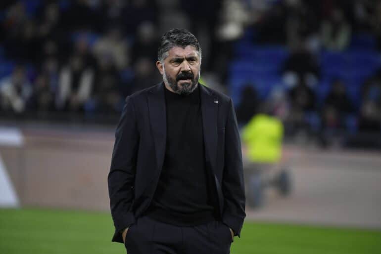 Gennaro GATTUSO coach of Marseille during the French championship Ligue 1 football match between Olympique Lyonnais (Lyon) and Olympique de Marseille on February 4, 2024 at Groupama Stadium in Decines-Charpieu Lyon