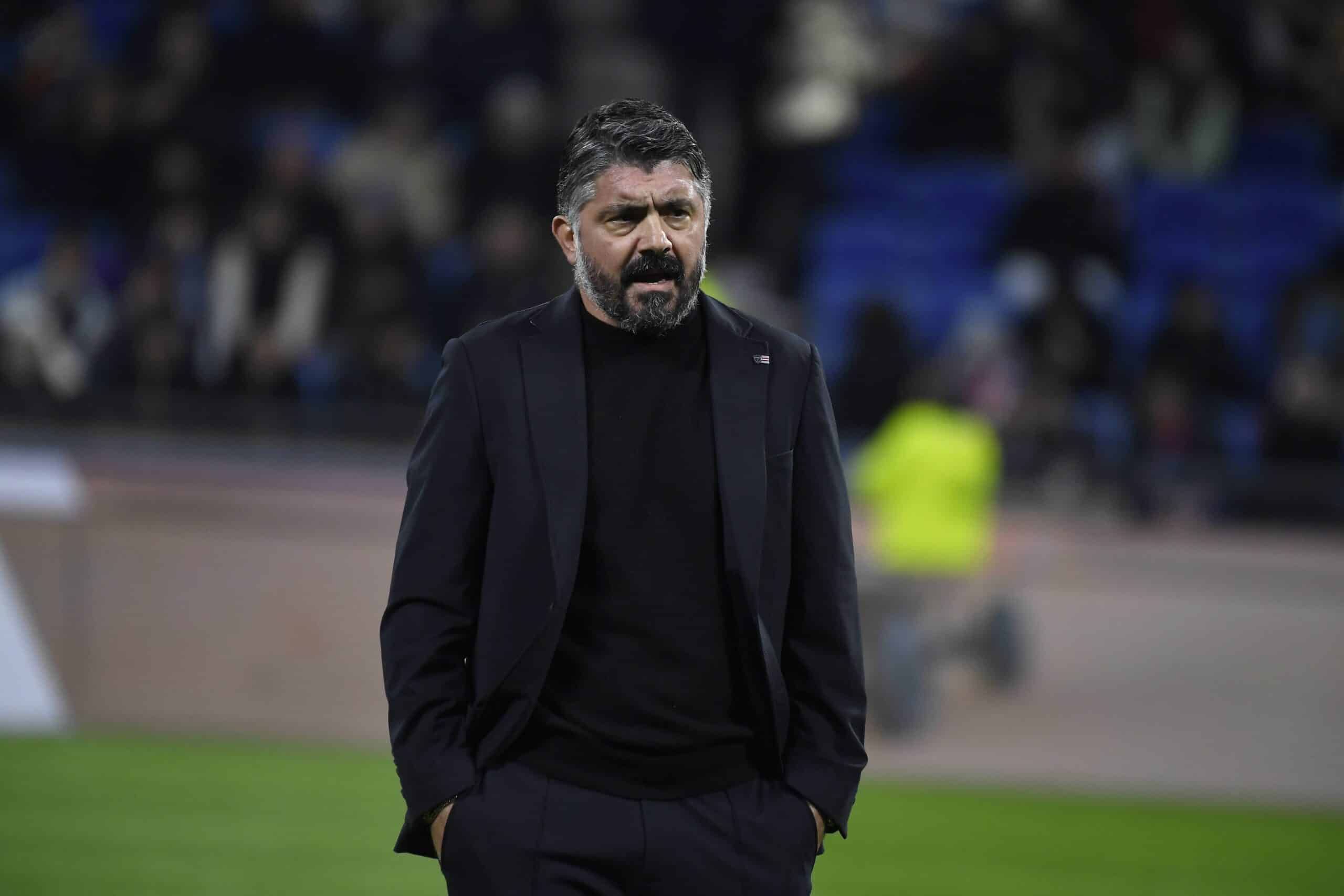 Gennaro GATTUSO coach of Marseille during the French championship Ligue 1 football match between Olympique Lyonnais (Lyon) and Olympique de Marseille on February 4, 2024 at Groupama Stadium in Decines-Charpieu Lyon