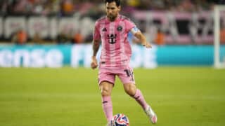 MIAMI GARDENS, FLORIDA - JUNE 23: Lionel Messi right winger of Inter Miami and Argentina during the FIFA Club World Cup 2025 group A match between Internacional CF Miami and SE Palmeiras at Hard Rock Stadium on June 23, 2025 in Miami Gardens, Florida. Jose Hernandez / Anadolu/ABACAPRESS/ddp images