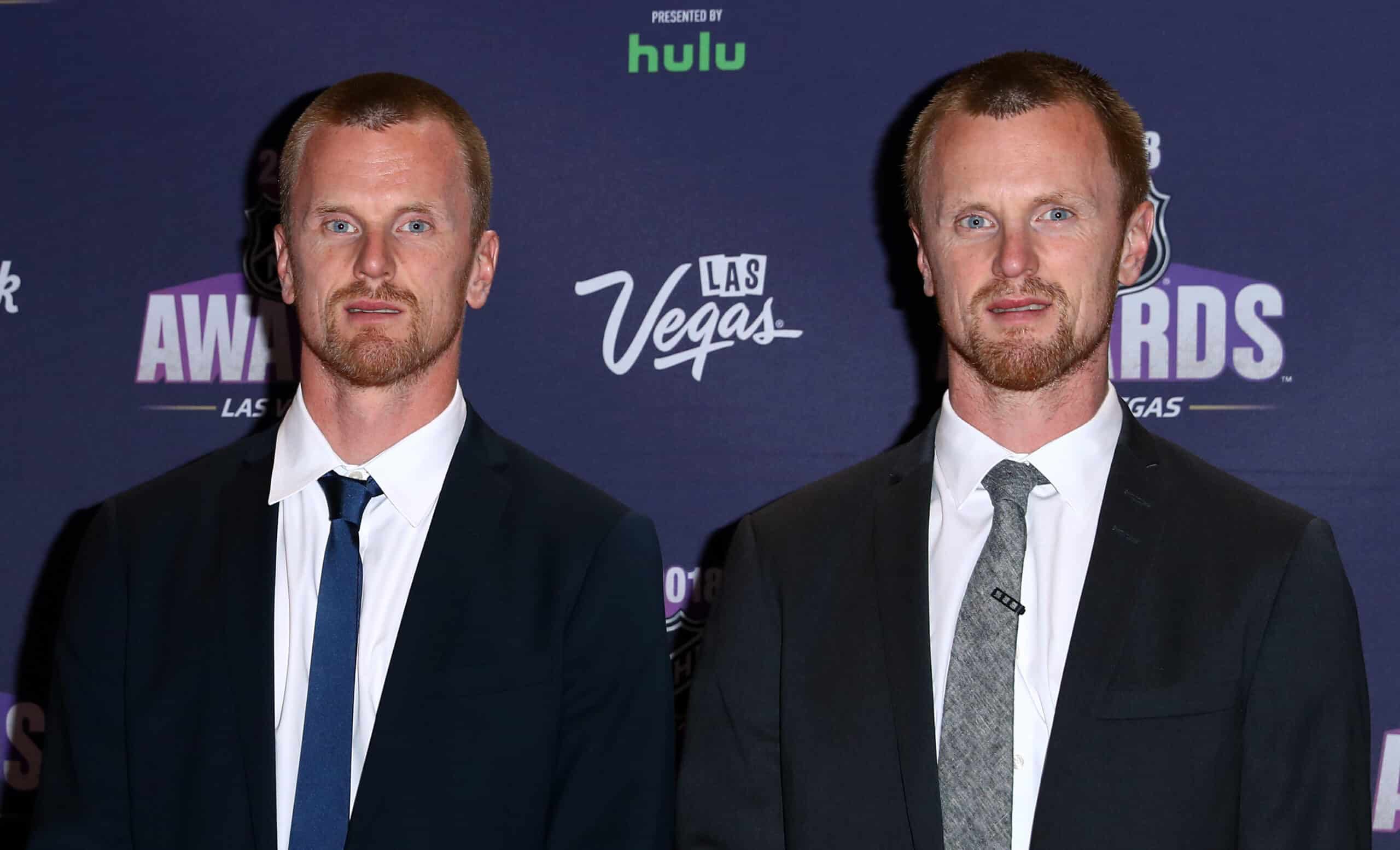 PAEHPD 2018 NHL Awards Red Carpet at Hard Rock Hotel and Casino Las Vegas  Featuring: Daniel Sedin, Henrik Sedin Where: Las Vegas, Nevada, United States When: 21 Jun 2018 Credit: Judy Eddy/WENN.com