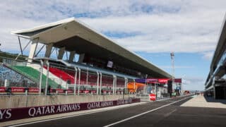 new grandstands from the pitlane, during the 2025 Formula 1 Lenovo Hungarian Grand Prix, 14th round of the 2025 FIA Formula One World Championship from August 1 to 3, 2025 on the Hungaroring, in Mogyorod, Hungary - Photo Antonin Vincent / DPPI