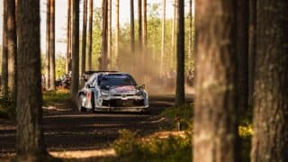18 Takamoto KATSUTA, Aaron JOHNSTON, Toyota GR Yaris Rally1, action during the 2025 Rally Finland, 9th round of the 2025 WRC World Rally Car Championship, from July 31 to August 3, 2025 at Jyvaskyla, Finland - Photo Nikos Katikis / DPPI
