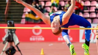 2025-08-09 European Athletics U20 Championships 2025 TAMPERE, FINLAND - AUGUST 9: Enni Virjonen of Finland competing in the High Jump Heptathlon Women during Day 3 of the European Athletics U20 Championships 2025 at Tampere Stadium on August 9, 2025 in Tampere, Finland. Photo by Erik van Leeuwen/BSR Agency Tampere Finland Content not available for redistribution in The Netherlands directly or indirectly through any third parties. Copyright: xBSRxAgencyx